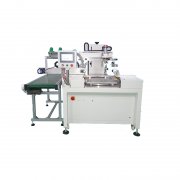 2030平面四工位轉盤絲印機帶吸風除塵機械手下料